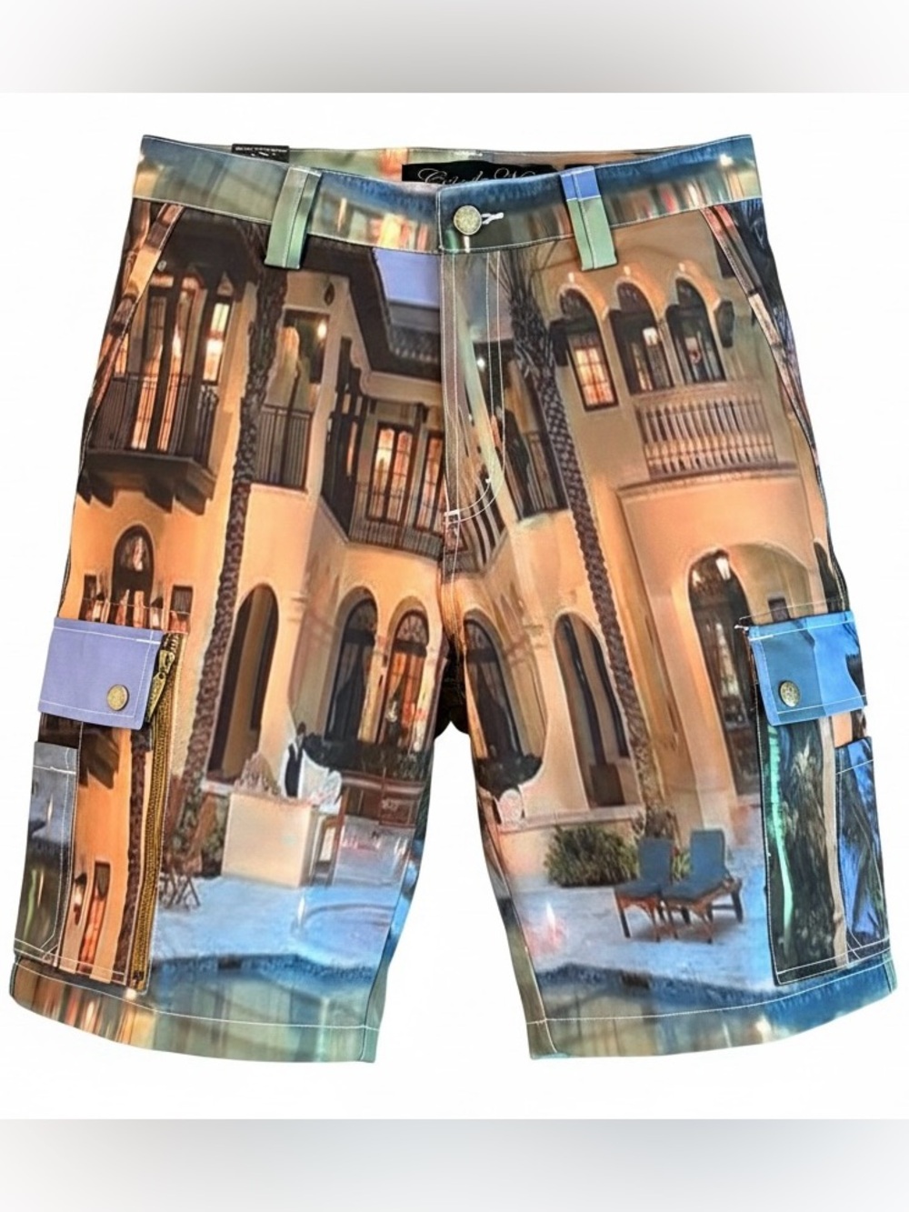 Men’s Cote de Nuit Scenic Cargo Shorts-Hand crafted size 38-New with Tags